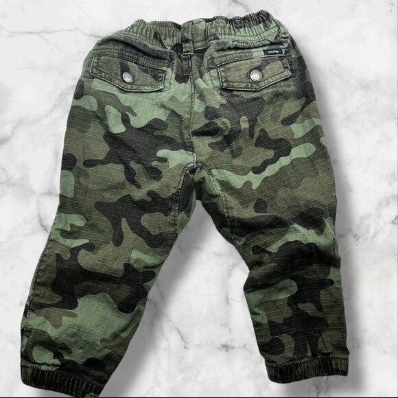 Baby Gap Camo Print Pants With Elastic Waist & Drawstring Size 18-24 Months Gre - Picture 2 of 12